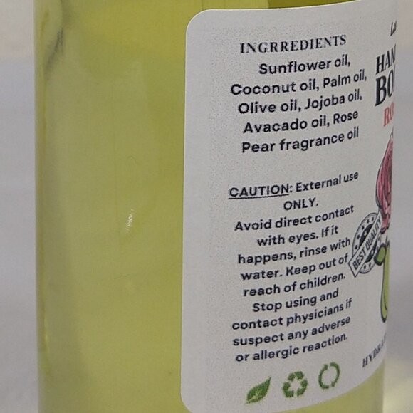 Handcrafted Rose Pear Perfumed Body Oil Body Juice Mist Sprayer Fast Absorption - Picture 7 of 10